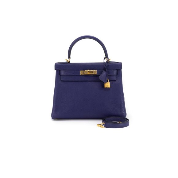 Hermes Handbags - Hermes - Kelly 28 in Encru Blue.  BNIB